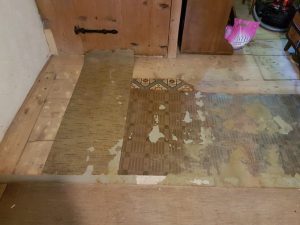 die verschiedenen Lagen Linoleum